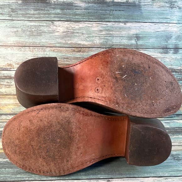 Frye Carmen Short Boots Womens Size 6.5B Black Leather Pull On Western Cowgirl - Picture 8 of 16